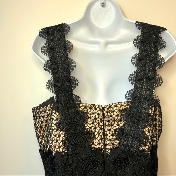 Unitedwood Black Asymmetrical Lace Cocktail Dress - Picture 8 of 12